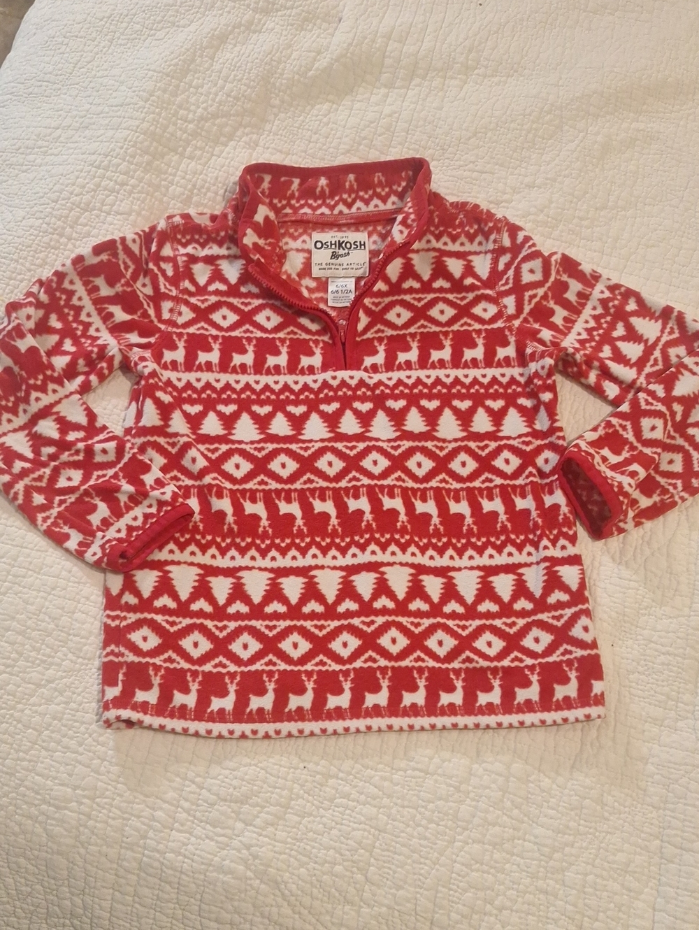 OSH KOSH BGOSH CHRITMAS Fleece Pullover 6/6X